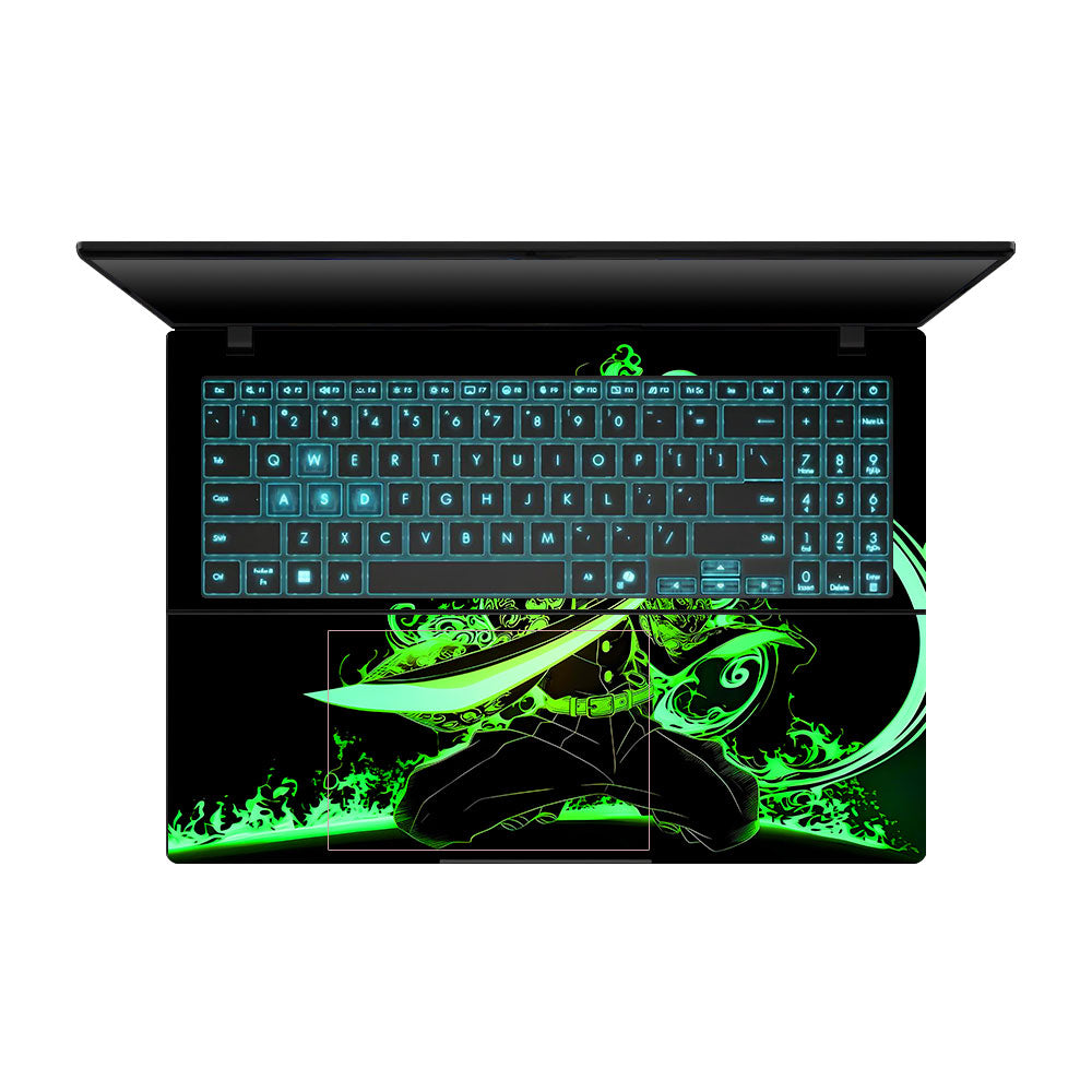 Tanjiro Green Flame Dance Asus Gaming V16 V3607 Laptop Skin