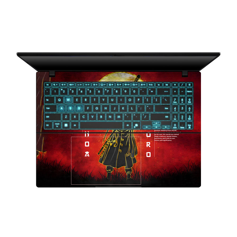 Zoro Under Golden Moon Asus Gaming V16 V3607 Laptop Skin