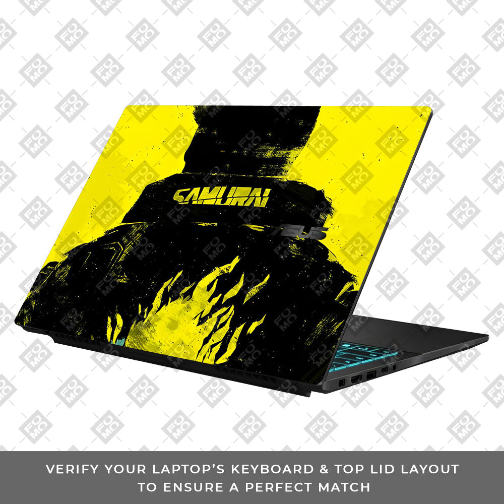 Backlit SAMURAI Jacket Asus Gaming V16 V3607 Laptop Skin