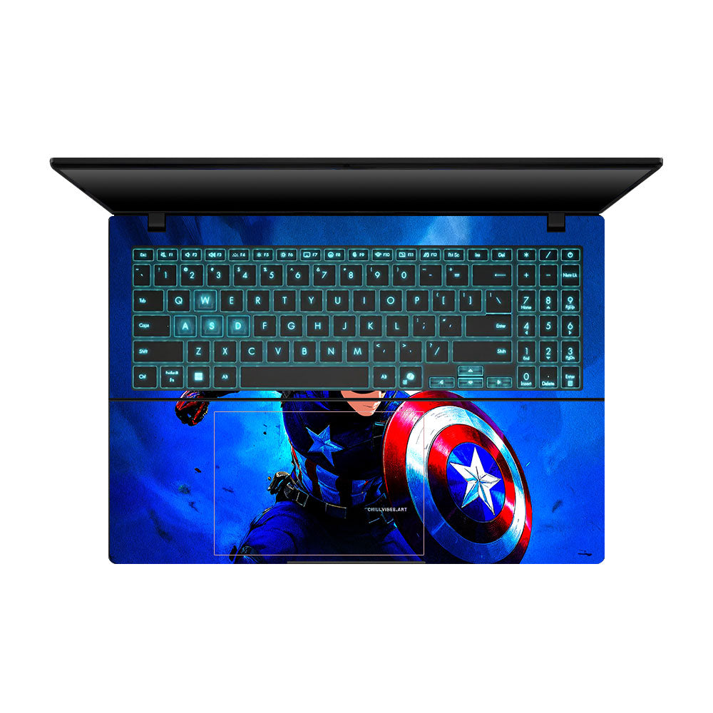 Shield of Justice Captain America Asus Gaming V16 V3607 Laptop Skin