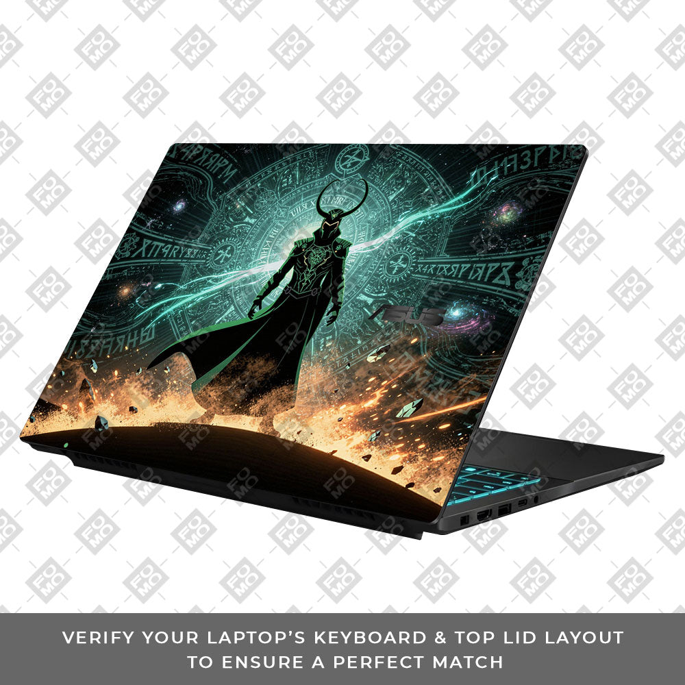Neon Trickster God Asus Gaming V16 V3607 Laptop Skin