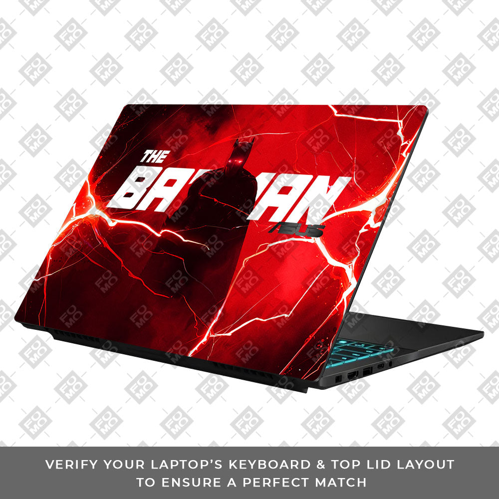 Red Rage Batman Asus Gaming V16 V3607 Laptop Skin