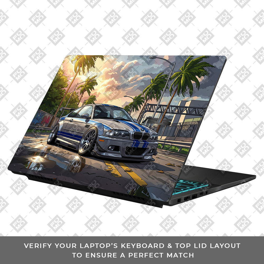 Street Icon BMW E46 Drift Legend Asus Gaming V16 V3607 Laptop Skin