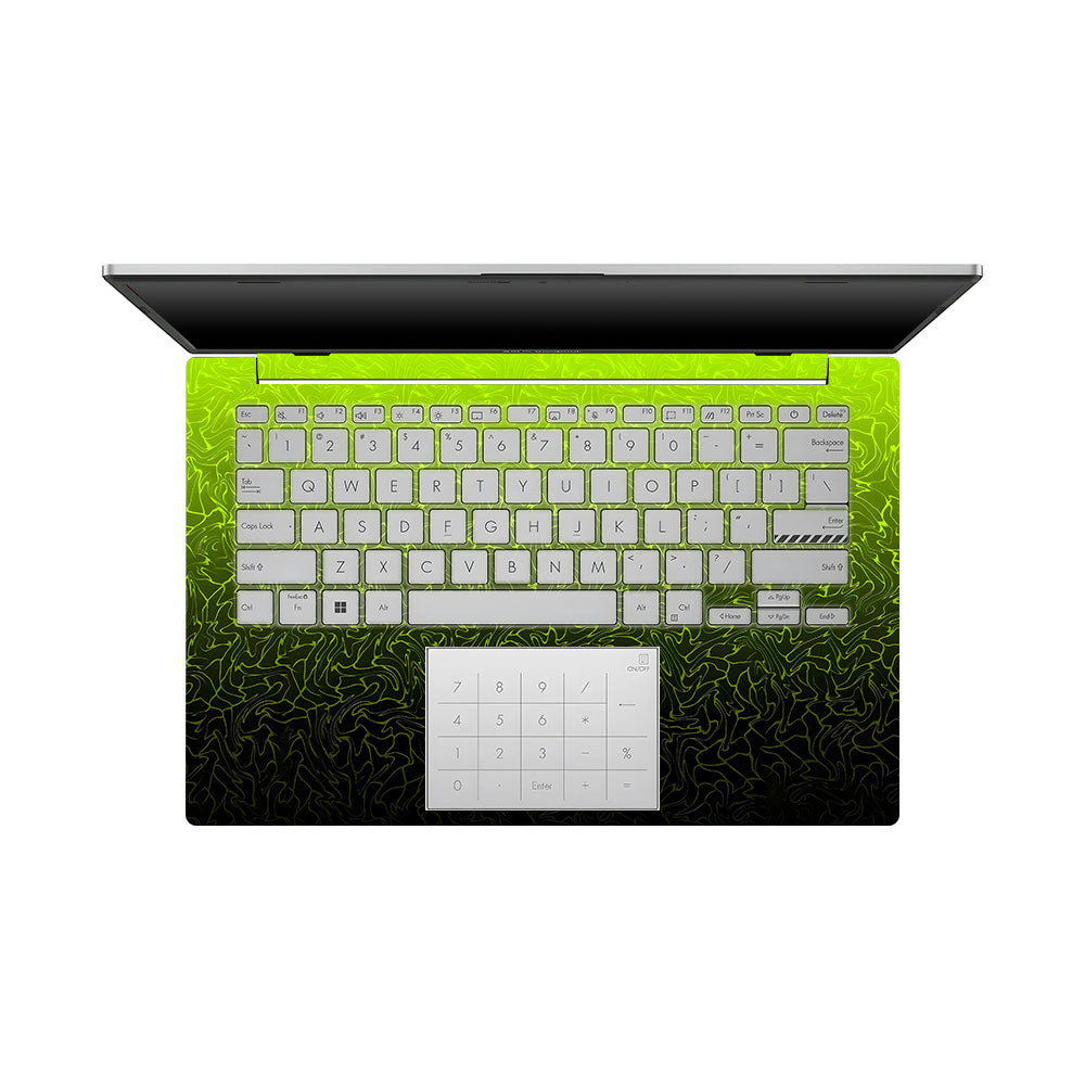 Lime Yellow to Black Gradient Asus Vivobook Go 14 E1404 Laptop Skin