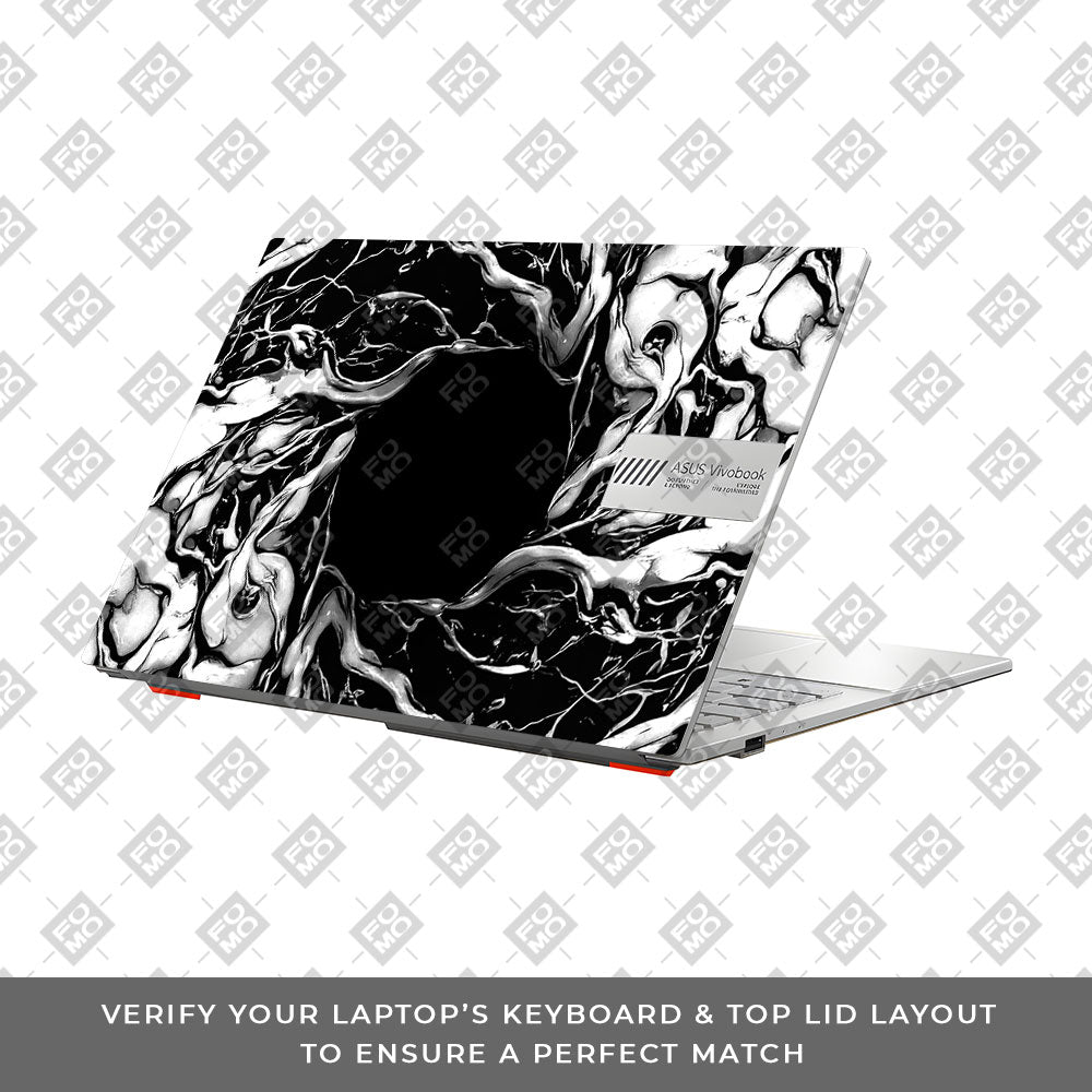 Spiderman Web Black Asus Vivobook Go 14 E1404 Laptop Skin