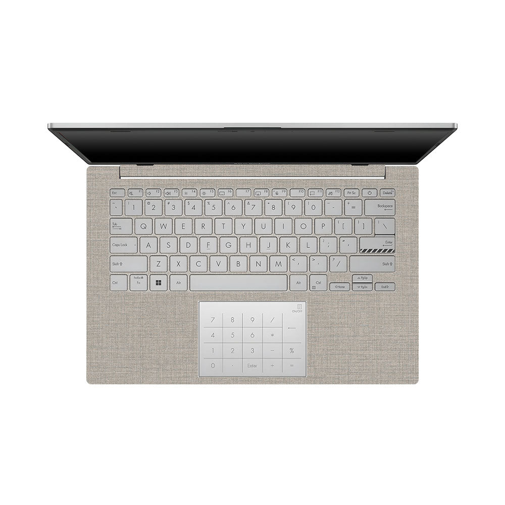 Textured Fabric Grey Asus Vivobook Go 14 E1404 Laptop Skin