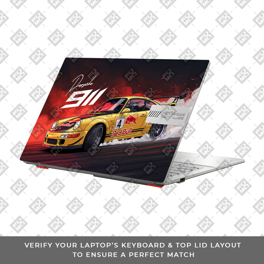 Porsche 911 Red Bull Classic Racer Asus Vivobook Go 14 E1404 Laptop Skin