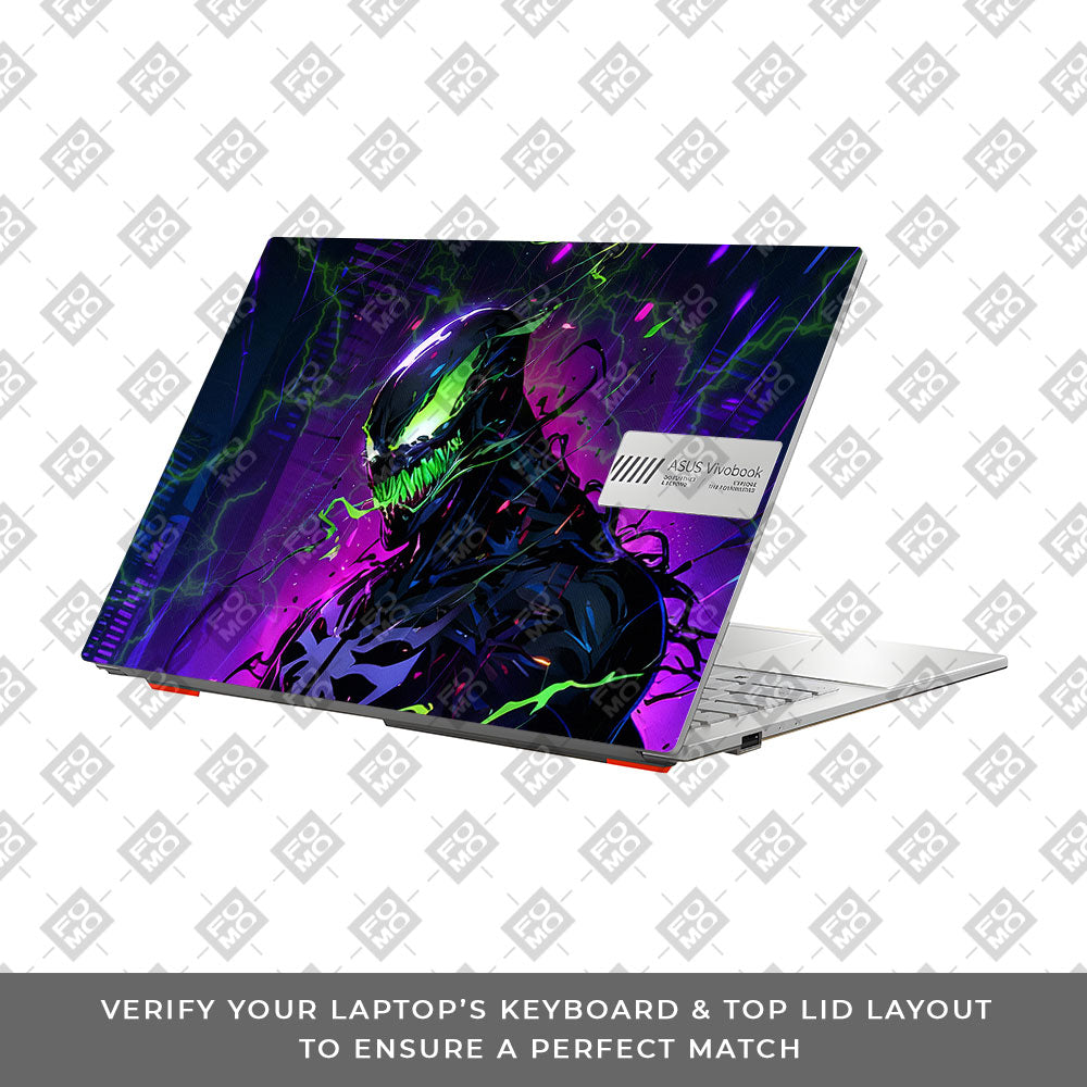 Venom Chaos Surge Asus Vivobook Go 14 E1404 3D Laptop Skin