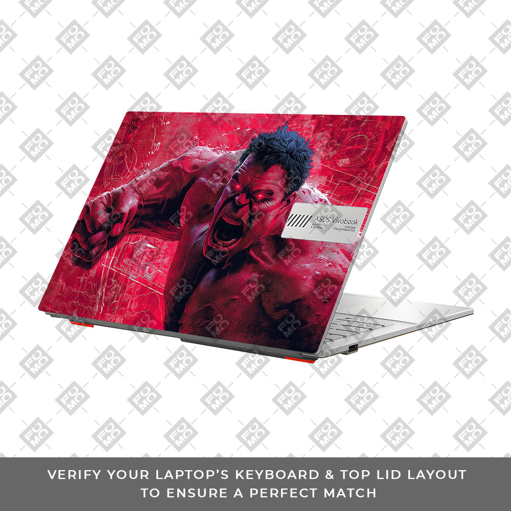 Gamma Rage Red Hulk Asus Vivobook Go 14 E1404 Laptop Skin