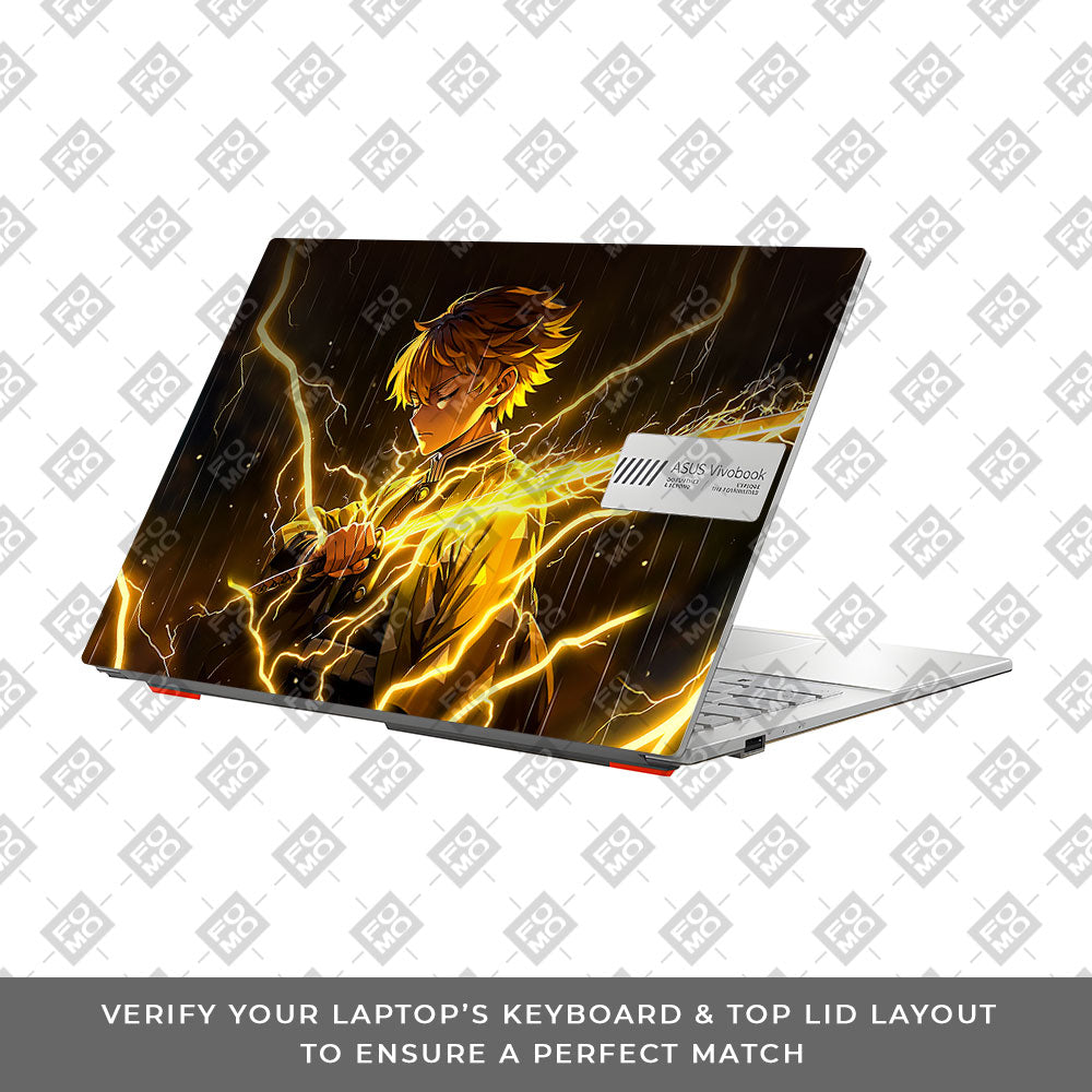 Thunder Soul Lightning Zenitsu Asus Vivobook Go 14 E1404 Laptop Skin
