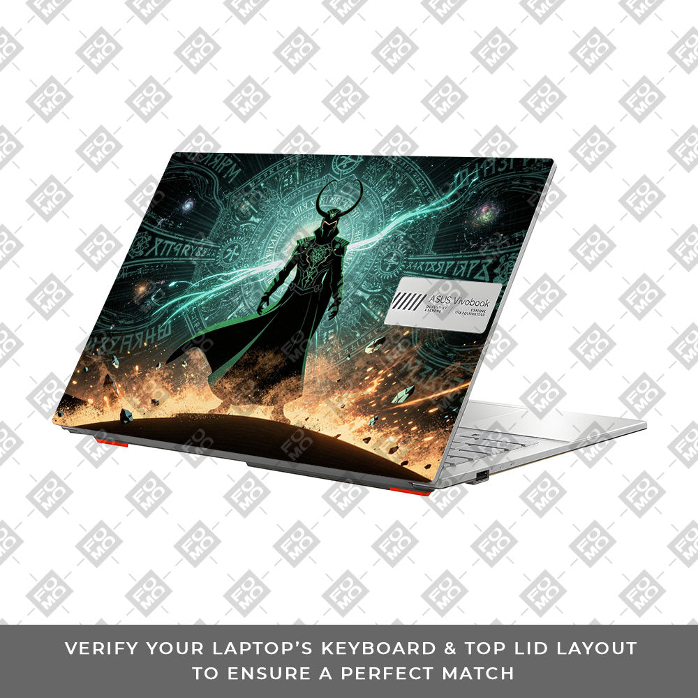 Loki God of Mischief Neon Asus Vivobook Go 14 E1404 Laptop Skin