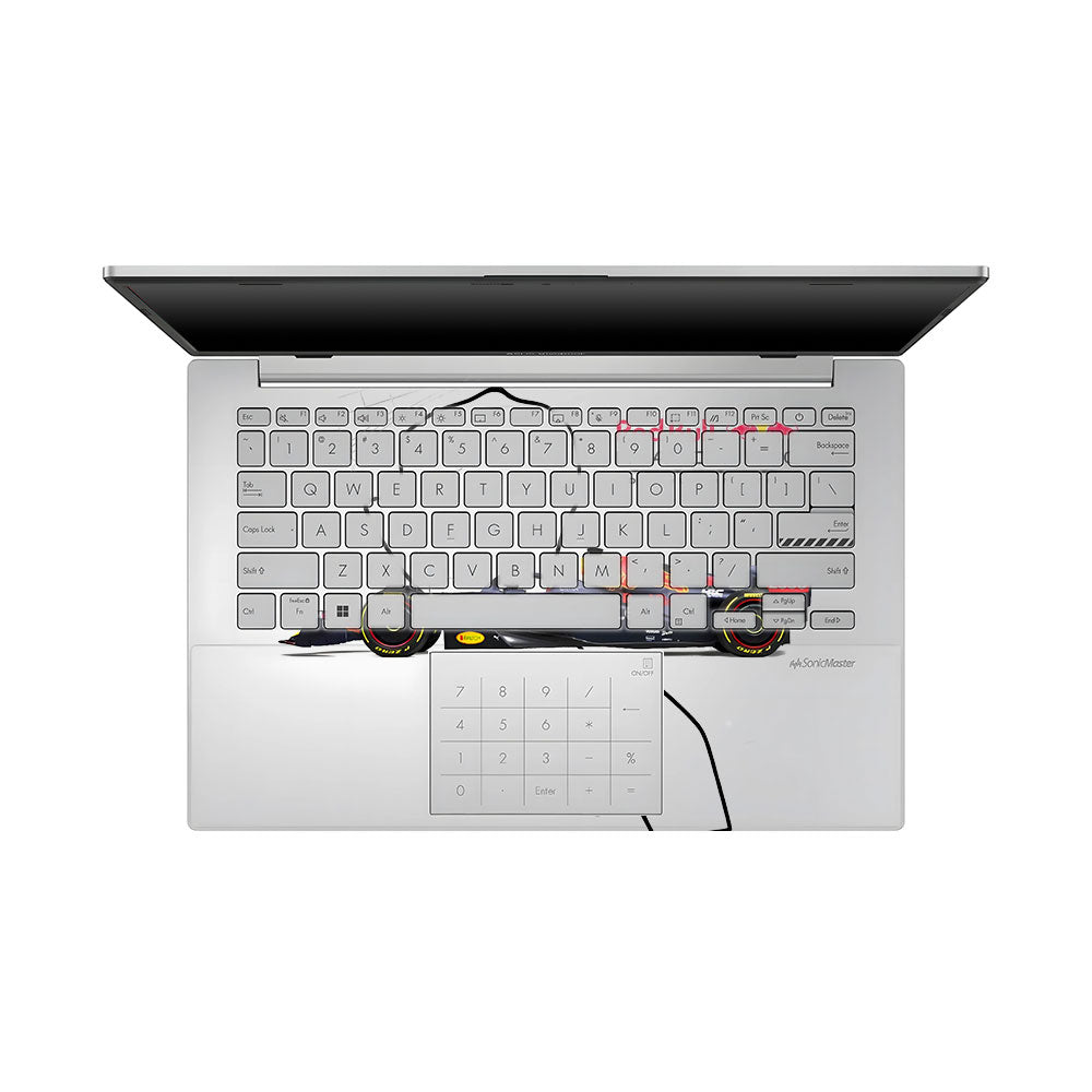 Transparent Track King Asus VivoBook Go 14 E1404 Laptop Skin