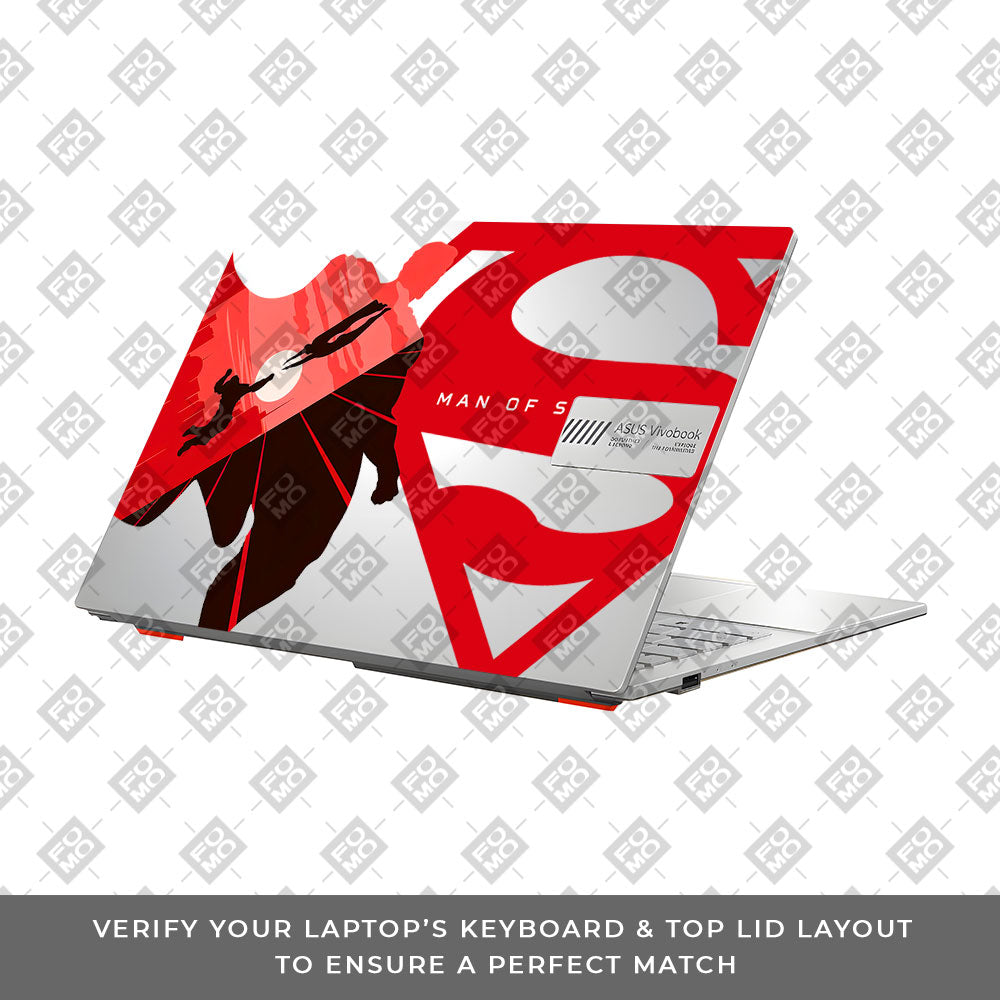 Transparent Man of Steel Asus VivoBook Go 14 E1404 Laptop Skin