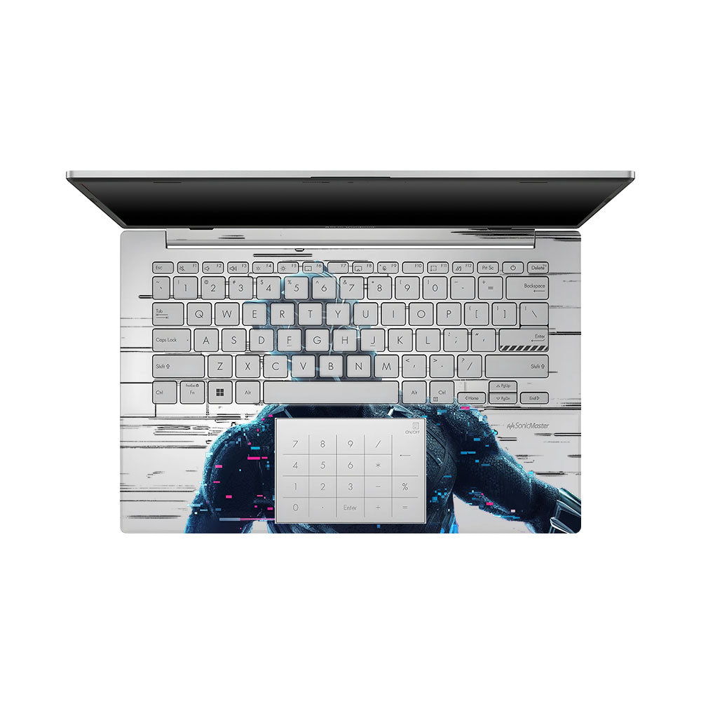 Transparent Glitchborne Panther Asus VivoBook Go 14 E1404 Laptop Skin