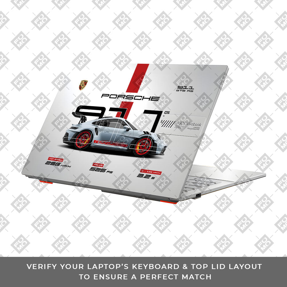 Transparent Porsche 911 GT3 RS Asus VivoBook Go 14 E1404 Laptop Skin