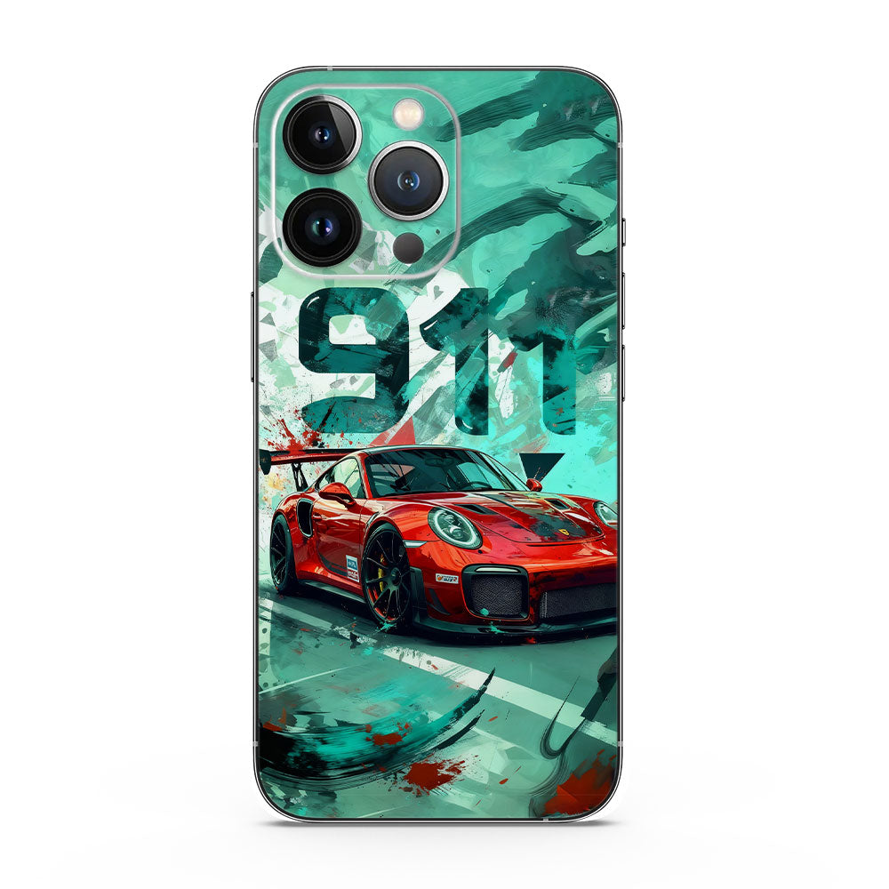 Fomo Store Mobile Skins Cars & Bikes Red Porsche GT 911