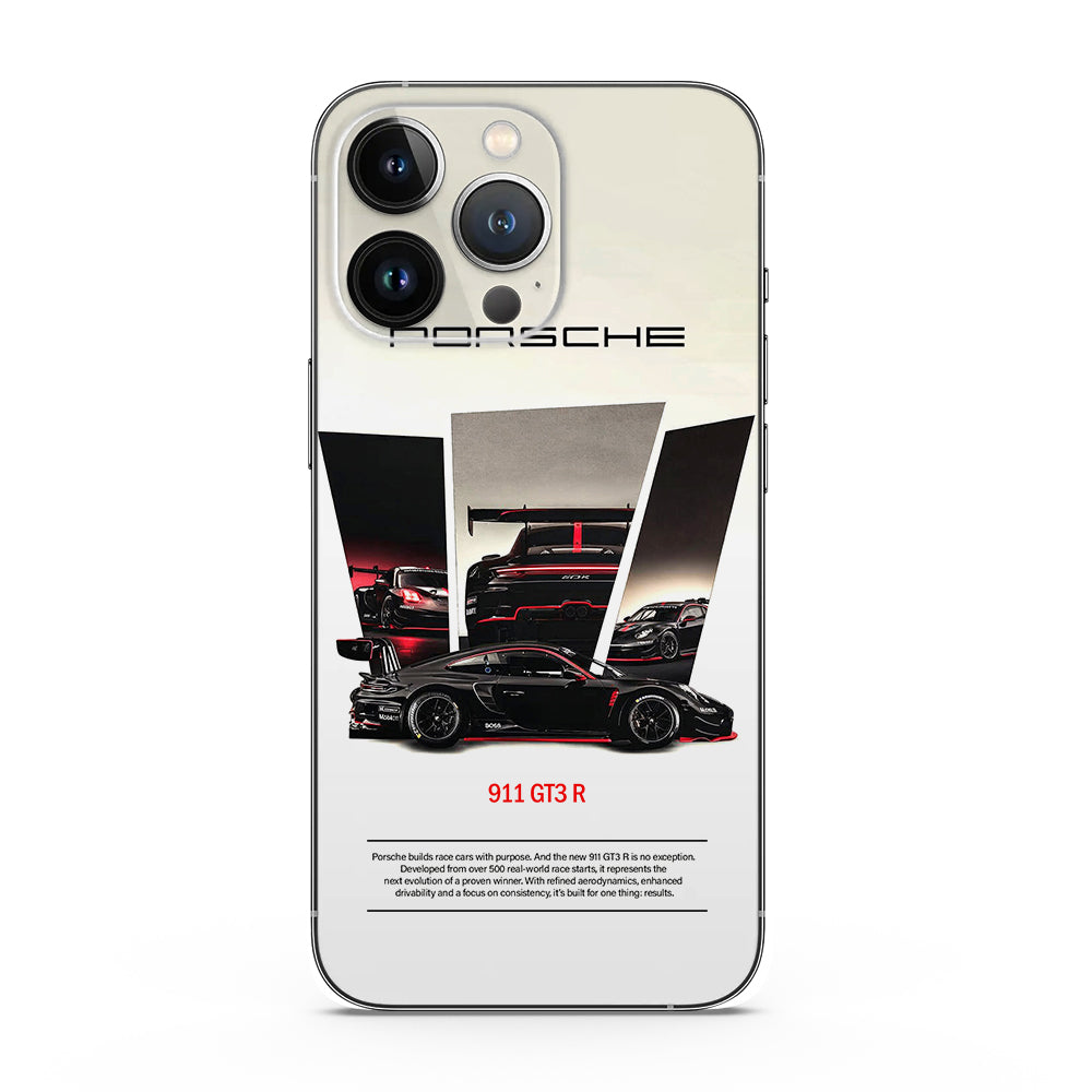 Fomo Store Mobile Skins Cars & Bikes Porsche 911 GT3 R Black Racer