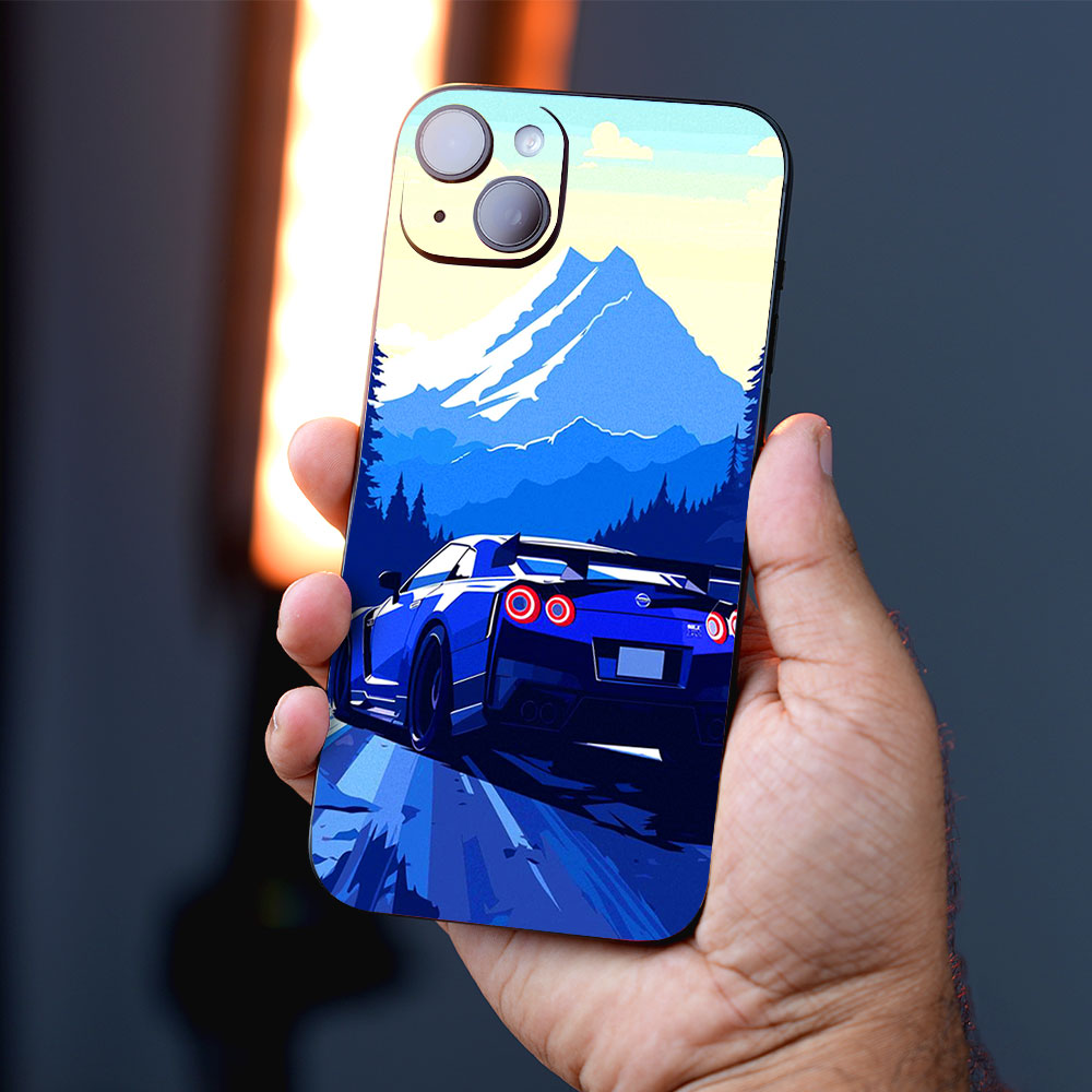 Nissan GT-R R35 Blue Mobile Skins