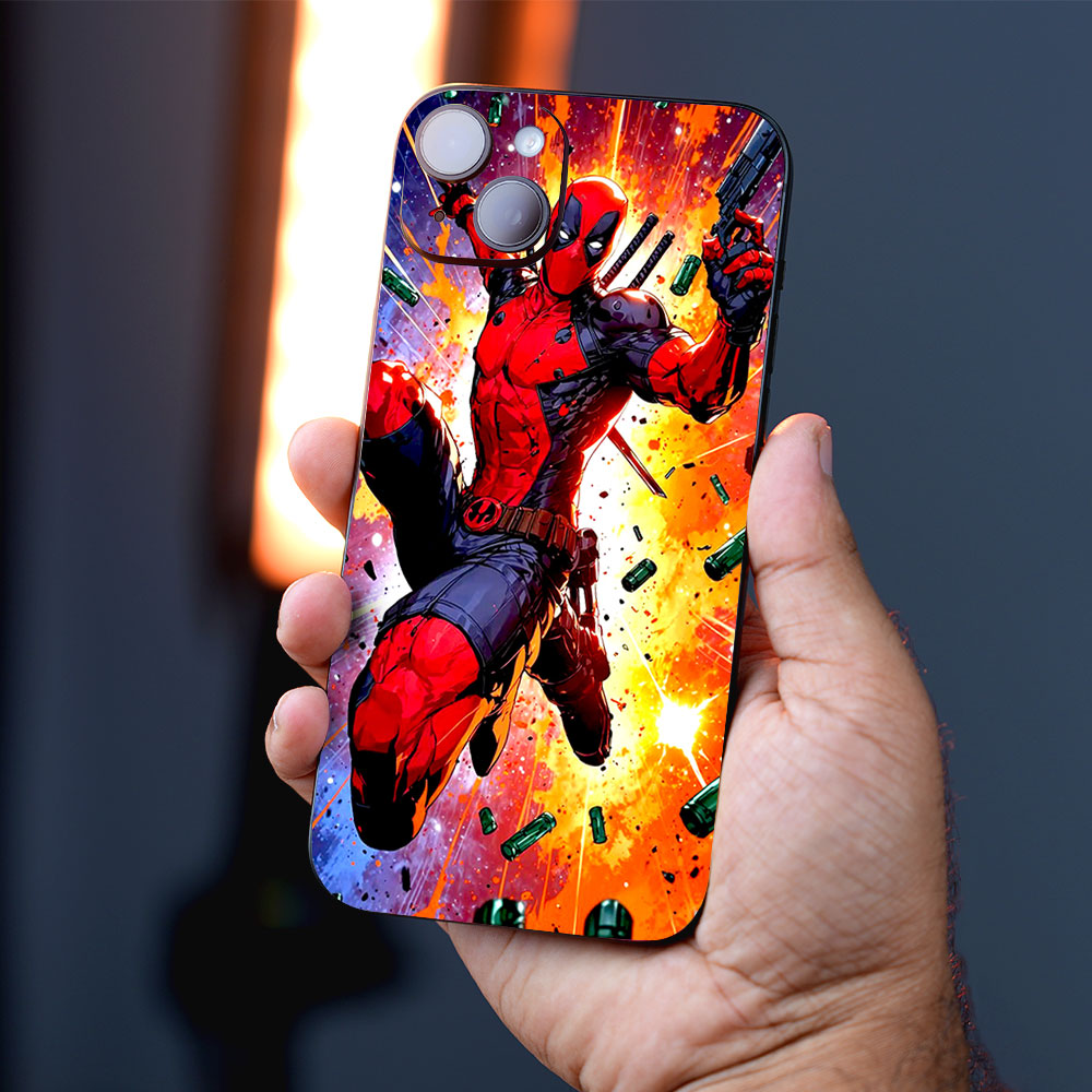 Deadpool Crimson Comics Mobile Skins