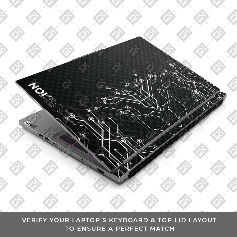 Black Digital Circuit Lenovo Legion 5 16IRX9 Laptop Skin