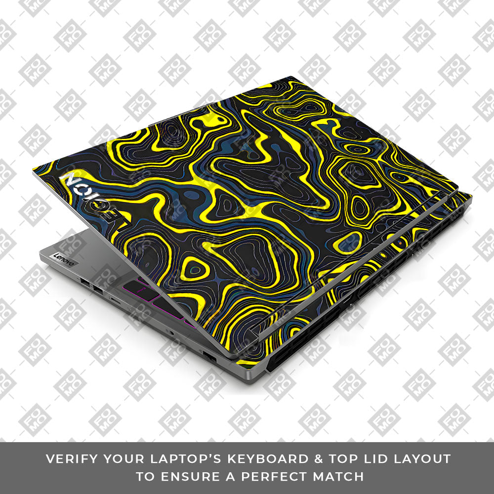 Neon Lava Contours Lenovo Legion 5 16IRX9 Laptop Skin