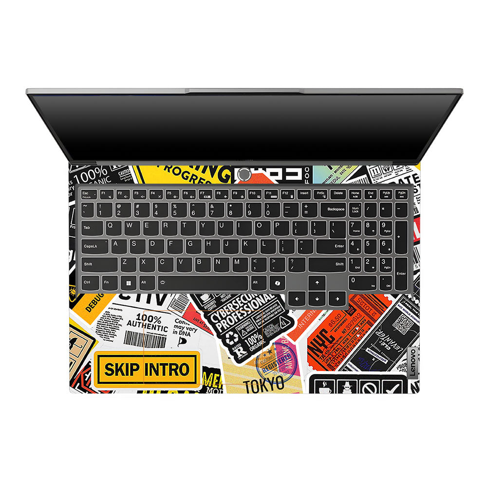 Tech Aesthetic Sticker Collage Lenovo Legion 5 16IRX9 Laptop Skin