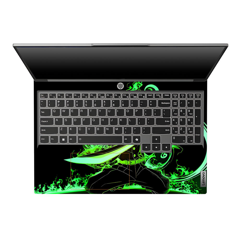Green Flame Swordsman Lenovo Legion 5 16IRX9 3D Laptop Skin