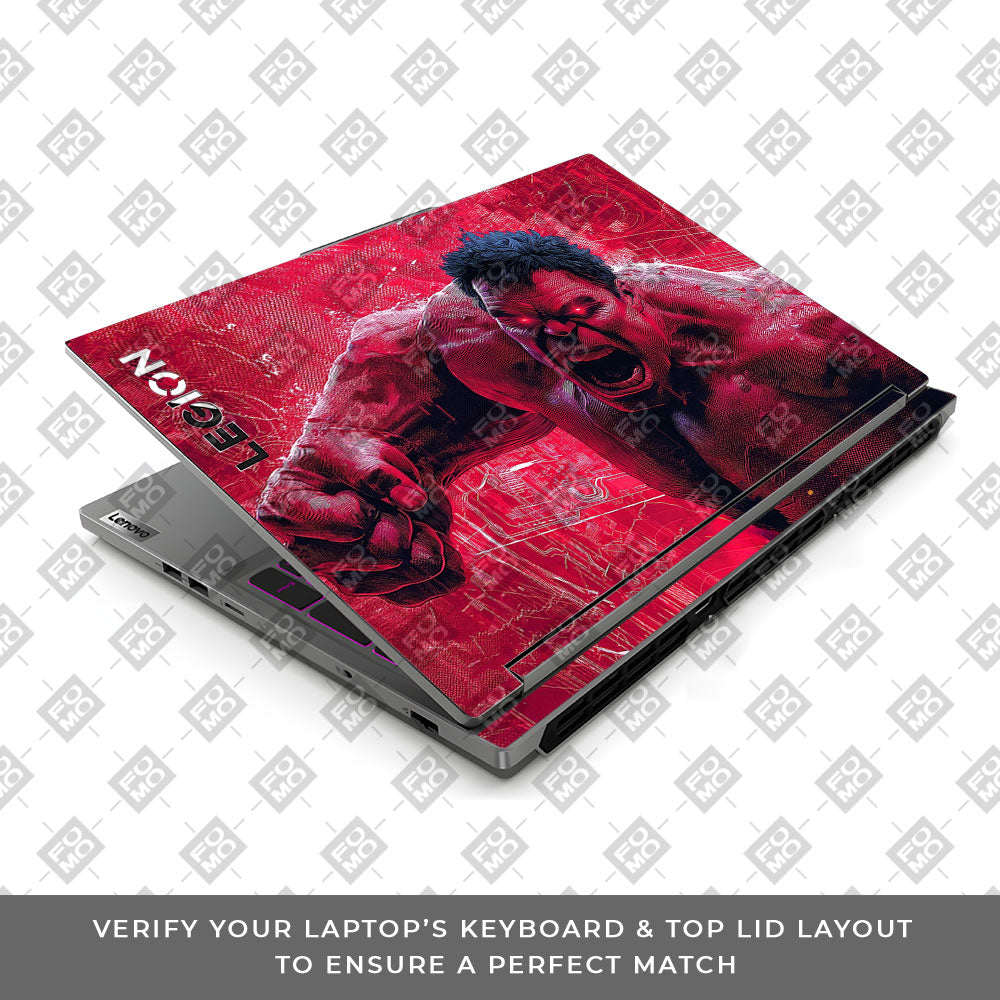 Gamma Rage Red Hulk Lenovo Legion 5 16IRX9 Laptop Skin