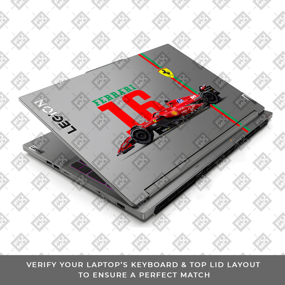 Transparent Ferrari Flame Lenovo Legion 5 16IRX9 Laptop Skin