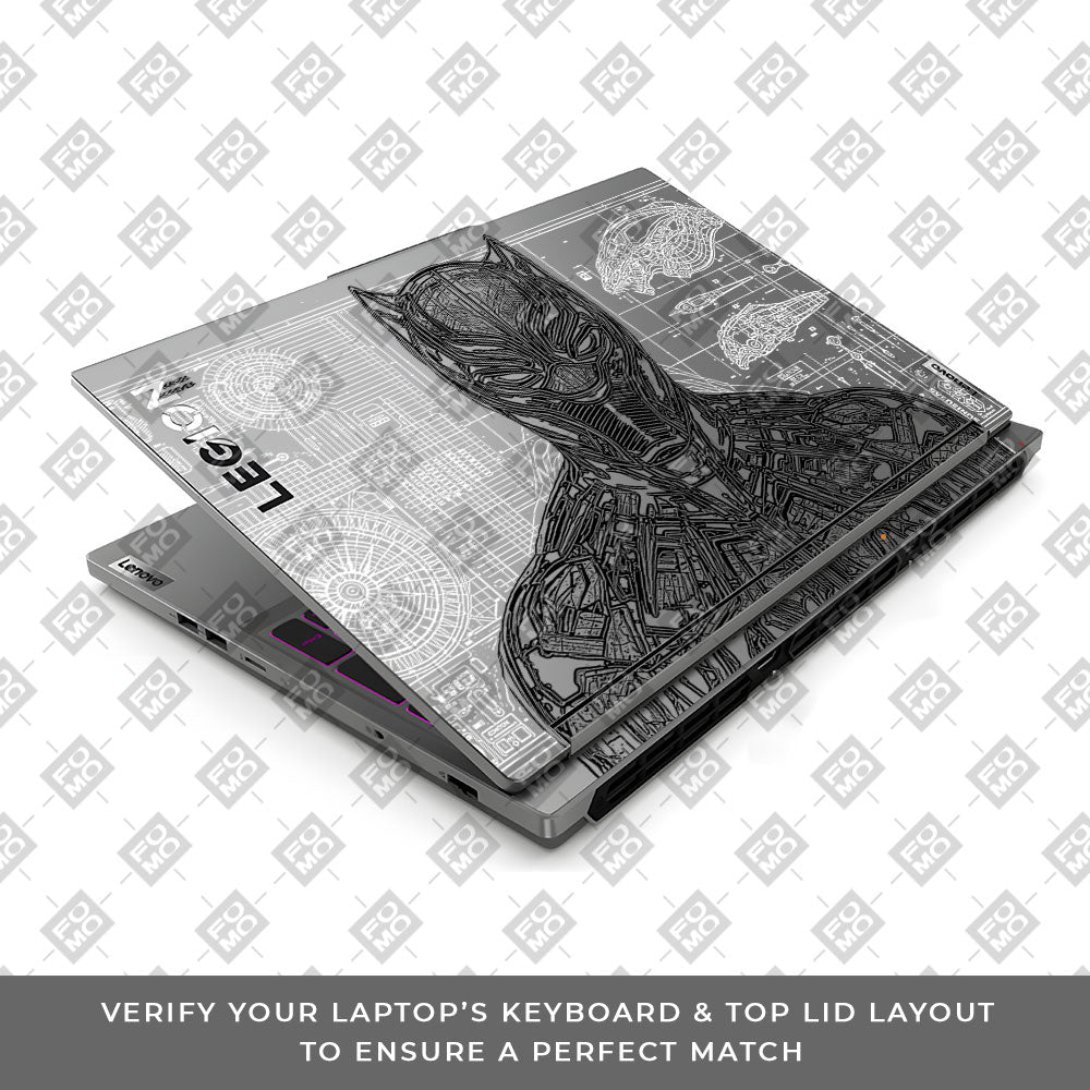 Transparent Black Panther Techshell Lenovo Legion 5 16IRX9 Laptop Skin