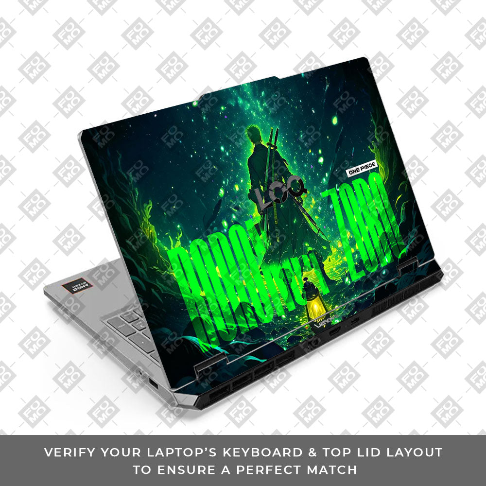 Lenovo LOQ Essential 15ARP11 Green Anime Swordsman Laptop Skin