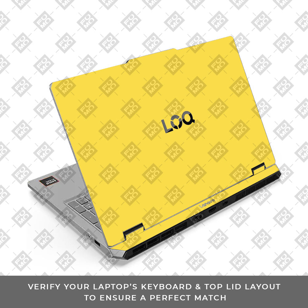 Lenovo LOQ Essential 15ARP11 Textured Yellow Laptop Skin