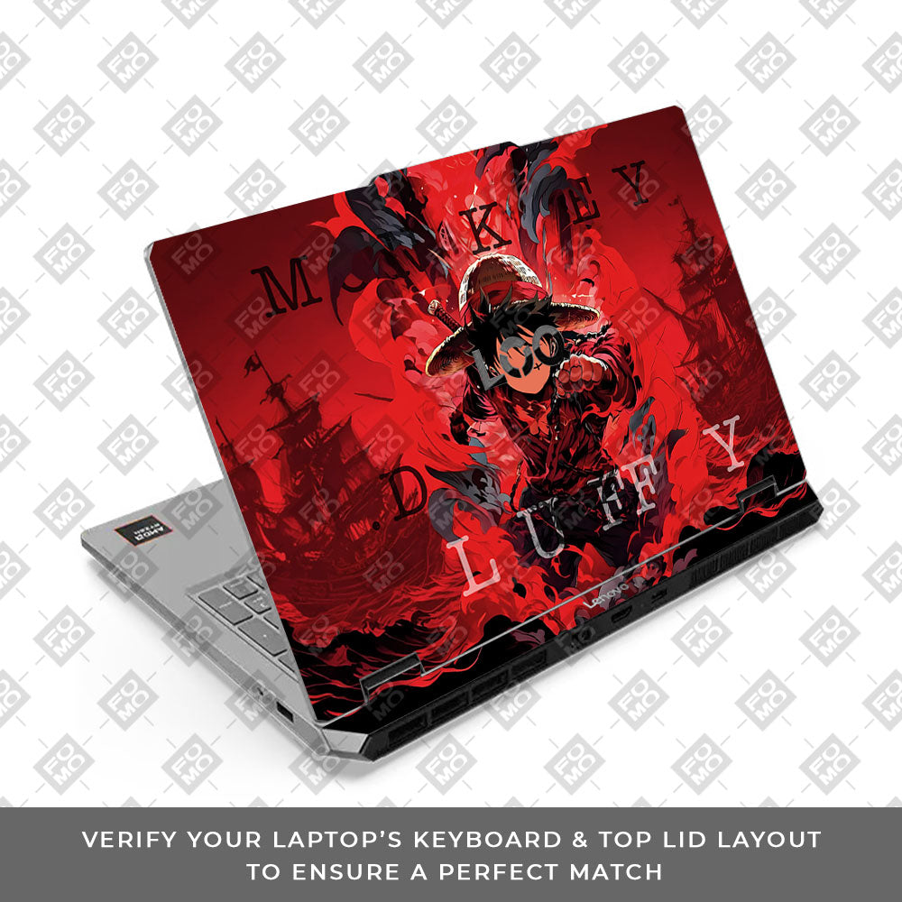 Lenovo LOQ Essential 15ARP11 Crimson Anime Pirate 3D Laptop Skin