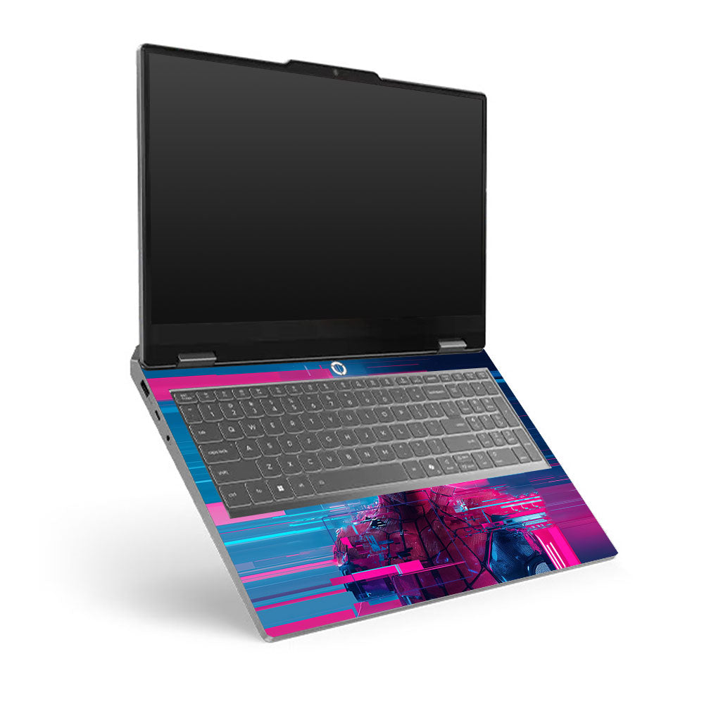Lenovo LOQ Essential 15ARP11 Glitch Spider Neon Web Laptop Skin