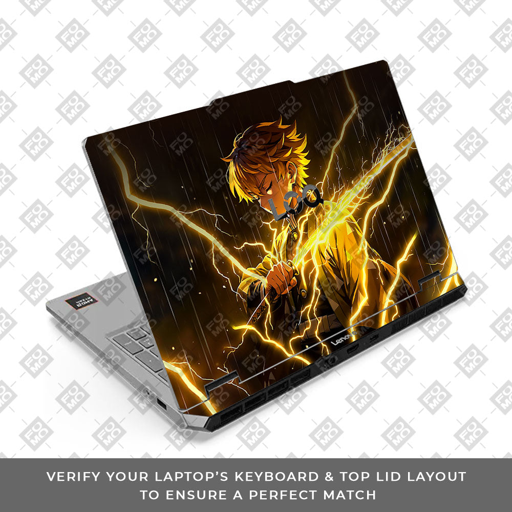 Lenovo LOQ Essential 15ARP11 Thunder Anime Swordsman 3D Laptop Skin