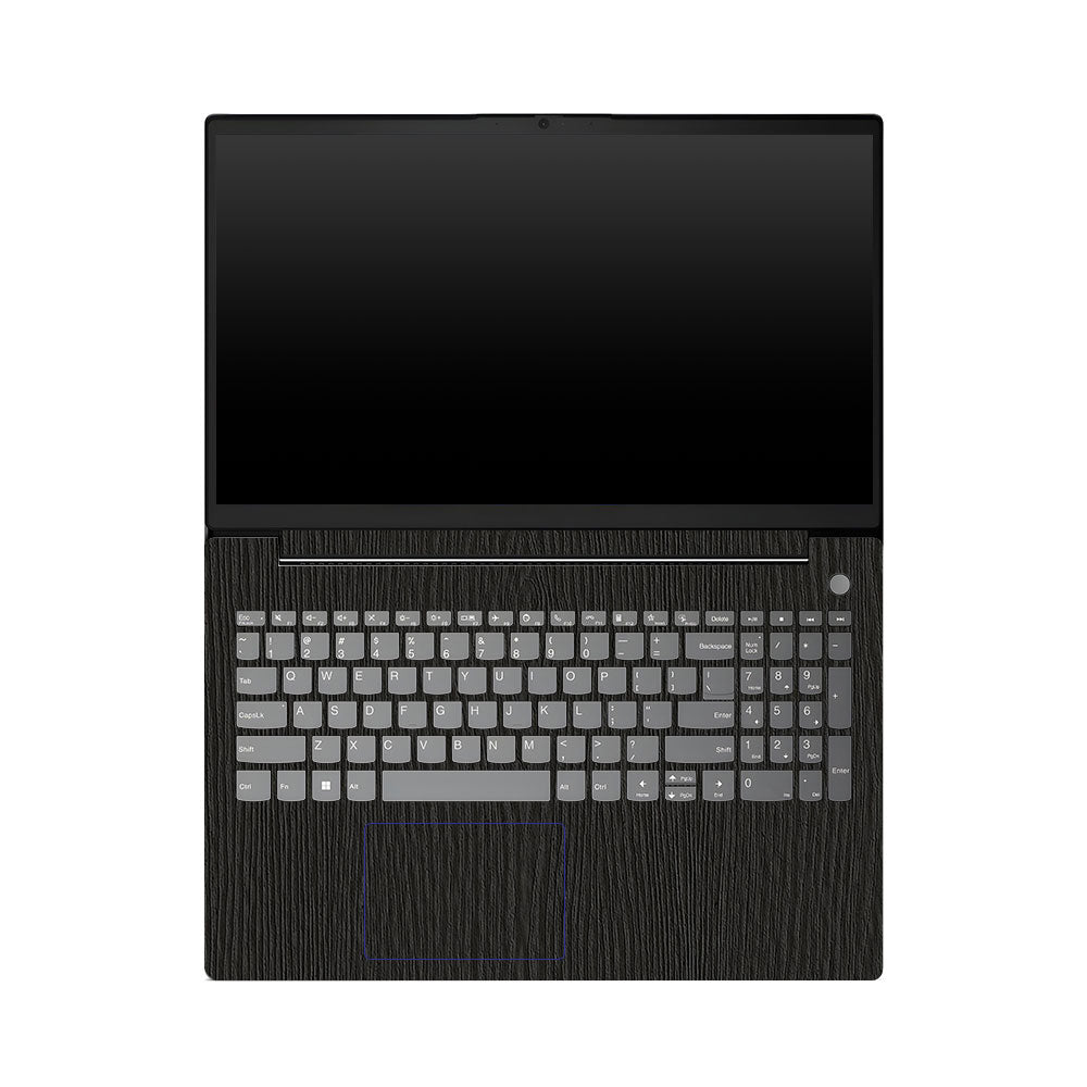 Lenovo V15 G4 Textured Black Wood Laptop Skin