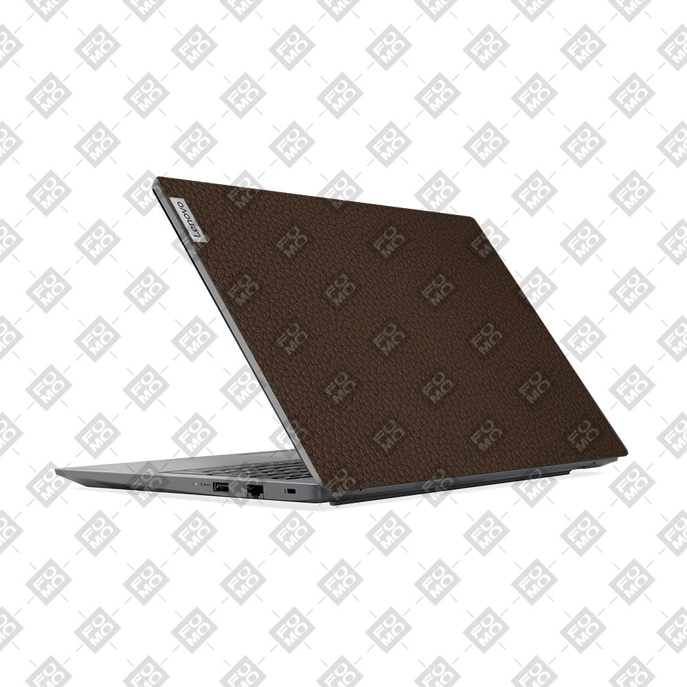 Lenovo V15 G4 Textured Brown Leather Laptop Skin
