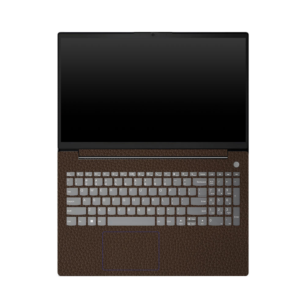 Lenovo V15 G4 Textured Brown Leather Laptop Skin