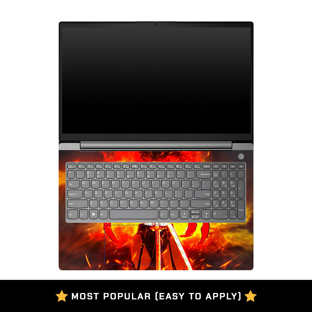 Lenovo V15 G4 Anime Flame Swordsman Laptop Skin