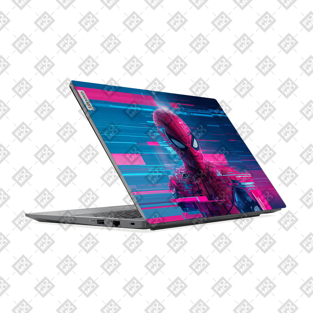 Lenovo V15 G4 Glitch Spider Neon Web Laptop Skin