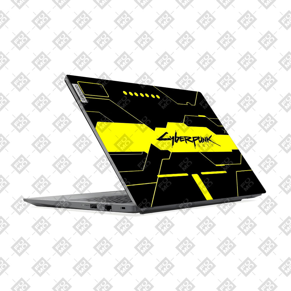 Lenovo V15 G4 Cyberpunk Yellowline Grid Laptop Skin
