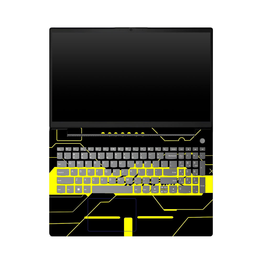 Lenovo V15 G4 Cyberpunk Yellowline Grid Laptop Skin