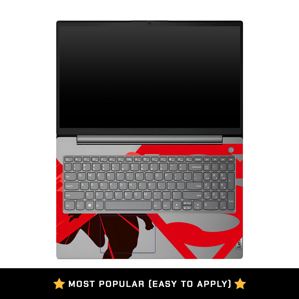 Transparent Lenovo V15 G4 Caped Comic Hero Laptop Skin