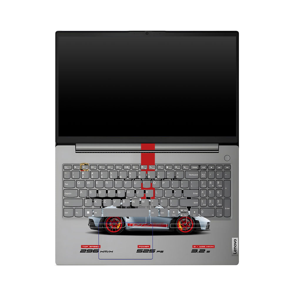 Transparent Lenovo V15 G4 Track Racing Machine Laptop Skin