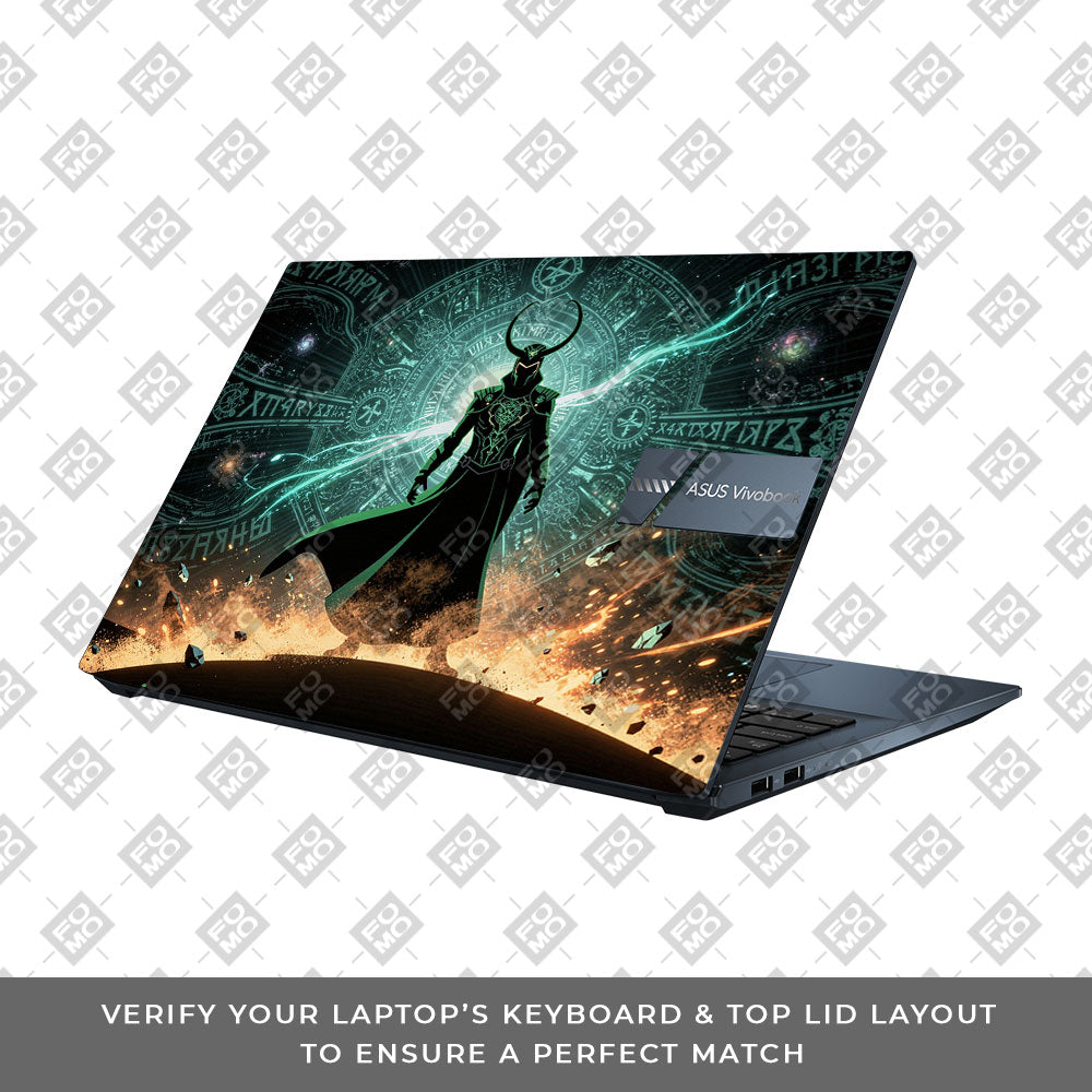 Loki God of Mischief Neon Asus Vivobook Pro 15 M6500QC & M6500QH Laptop Skin