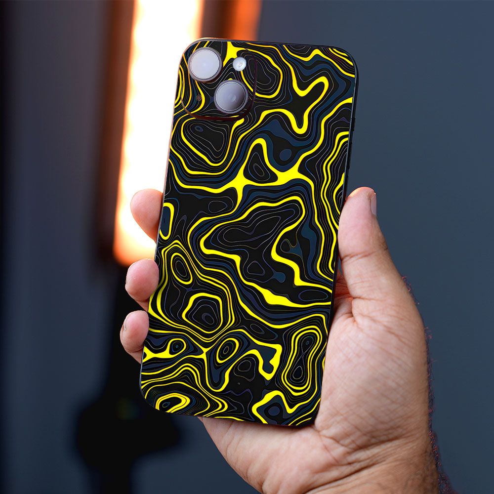 Neon Lava Contours Mobile Skins