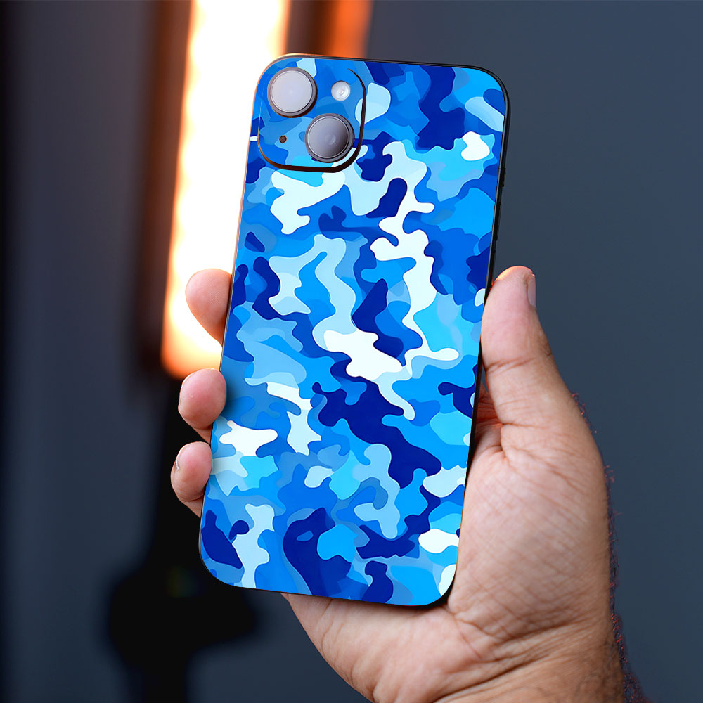 Arctic Blue Camo Pattern Mobile Skins