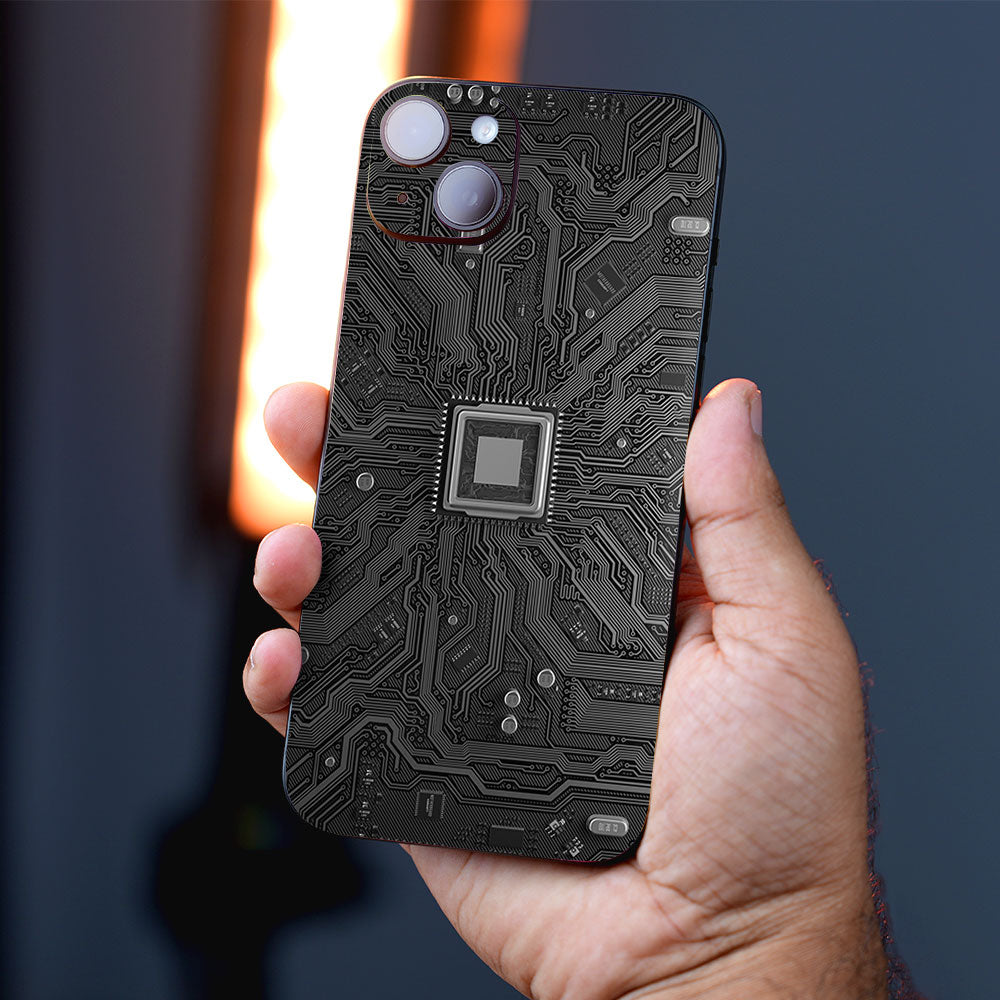 Black Circuit Mobile Skins