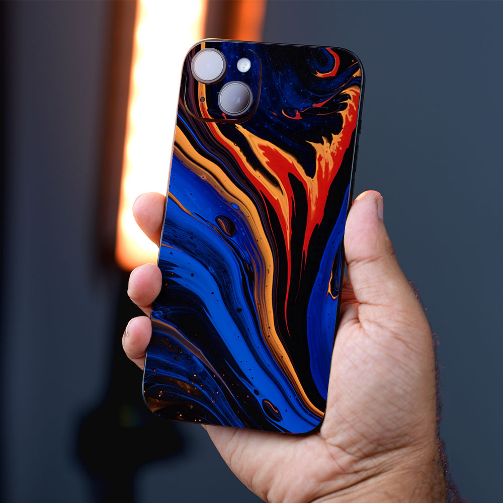 Cosmic Flame Abstract Flow Mobile Skins