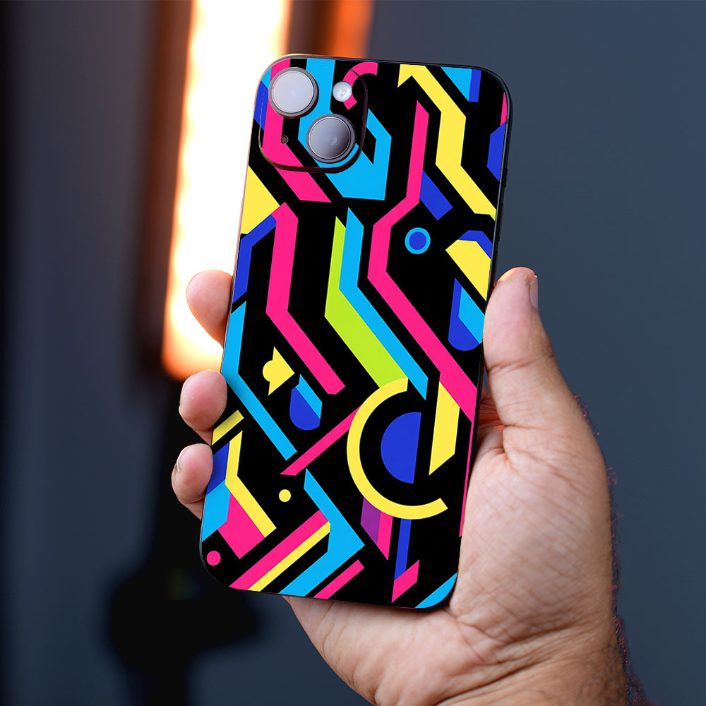 Retro Neon Pop Grid Mobile Skins